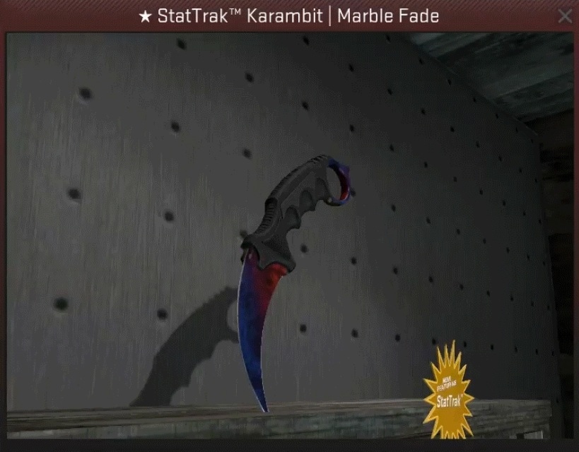 Stattrak™ Karambit marble fade fire and ice